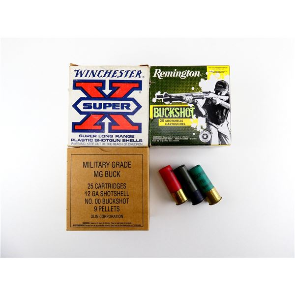 ASSORTED 12 GAUGE 2 3/4" SHOT SHELL AMMO LOT