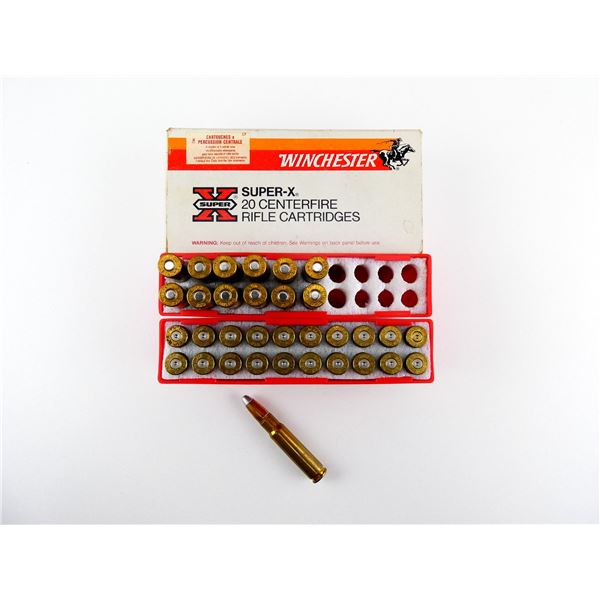 WINCHESTER .358 WIN AMMO AND NON-PRIMED BRASS CASES LOT