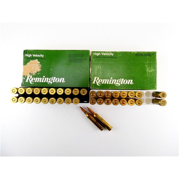 ASSORTED REMINGTON .264 WIN MAG AMMO AND NON-PRIMED BRASS CASES LOT