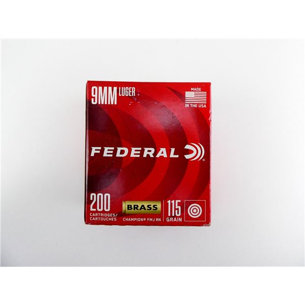 FEDERAL 9MM LUGER AMMO LOT