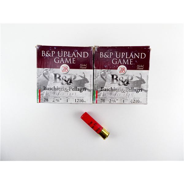 BASCHIERI & PELLAGRI 28 GAUGE 2 3/4" SHOT SHELL AMMO LOT