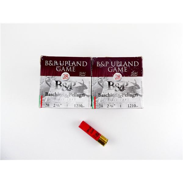 BASCHIERI & PELLAGRI 28 GAUGE 2 3/4" SHOT SHELL AMMO LOT