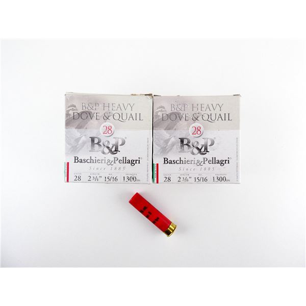 BASCHIERI & PELLAGRI 28 GAUGE 2 3/4" SHOT SHELL AMMO LOT