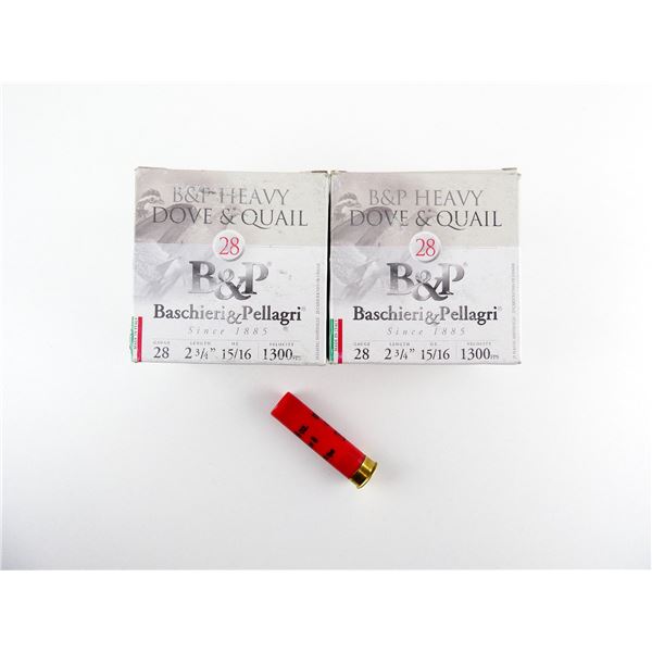 BASCHIERI & PELLAGRI 28 GAUGE 2 3/4" SHOT SHELL AMMO LOT