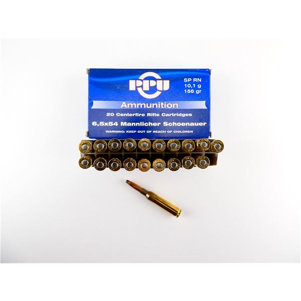 PPU 6.5X55 MANNLICHER SCHOENAUER AMMO LOT