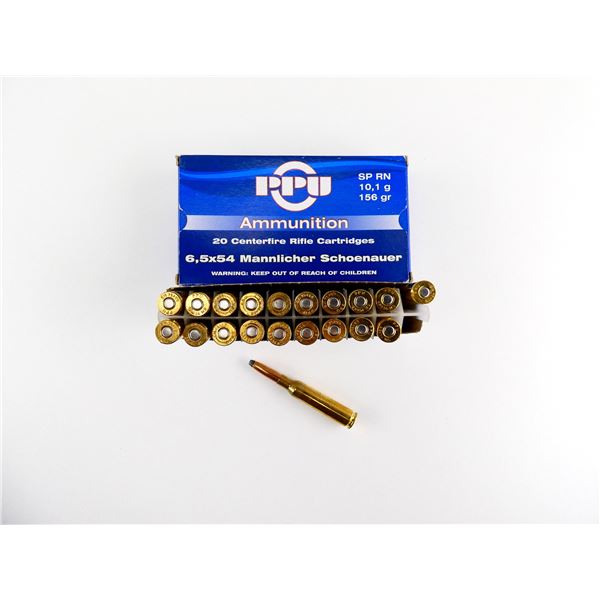 PPU 6.5X55 MANNLICHER SCHOENAUER AMMO LOT