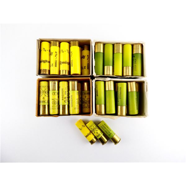 ASSORTED REMINGTON AND WINCHESTER 20 GAUGE 2 3/4" SHOT SHELL AMMO LOT