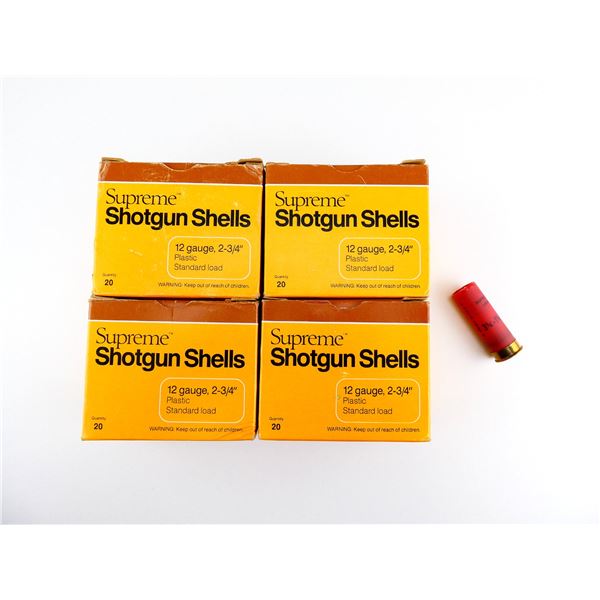 SUPREME 12 GAUGE 2 3/4" SHOT SHELL AMMO LOT