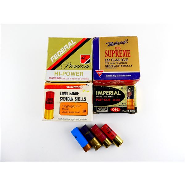ASSORTED 12 GAUGE 2 3/4" SHOT SHELL AMMO LOT