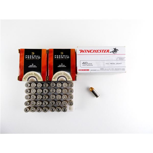 ASSORTED FEDERAL PREMIUM .45 AUTO AND WINCHESTER .40 SMITH & WESSON AMMO LOT
