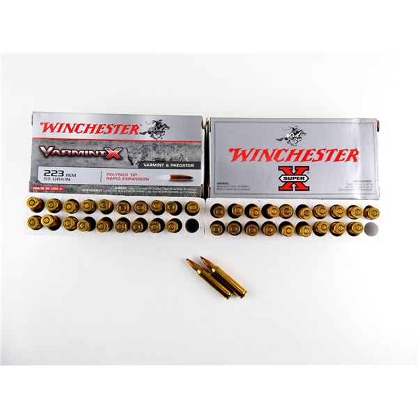 ASSORTED WINCHESTER .223 REM AMMO LOT