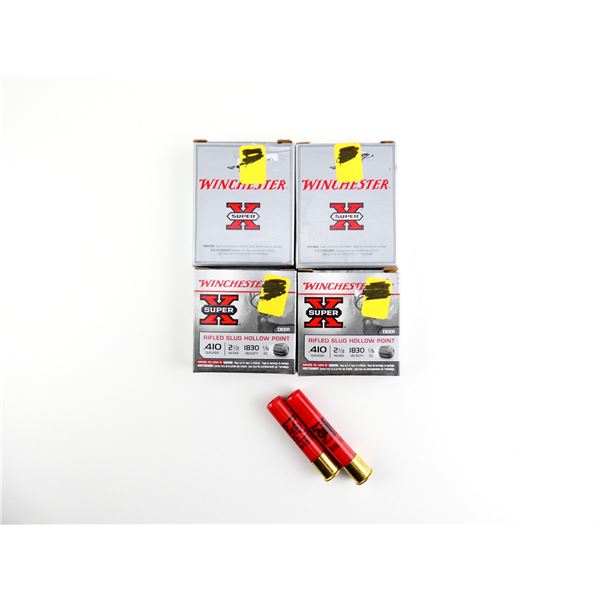 ASSORTED WINCHESTER .410 GAUGE 2 1/2" AND 3" SHOT SHELL AMMO LOT