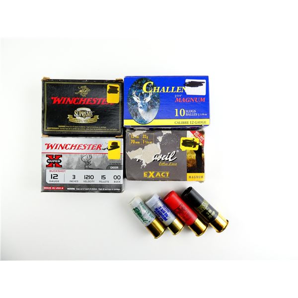 ASSORTED 12 GAUGE 2 3/4" AND 3" SHOT SHELL AMMO LOT