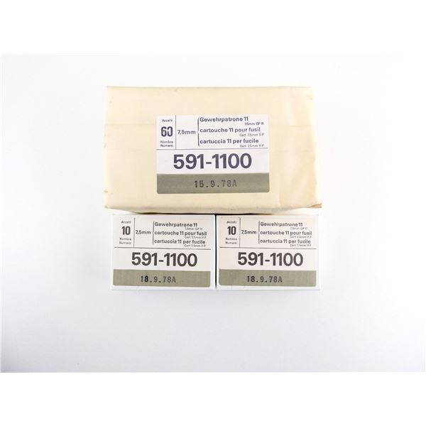 SWISS MILITARY 7.5X55 SWISS AMMO LOT