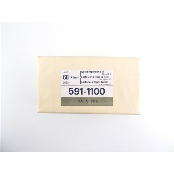 SWISS MILITARY 7.5X55 SWISS AMMO LOT