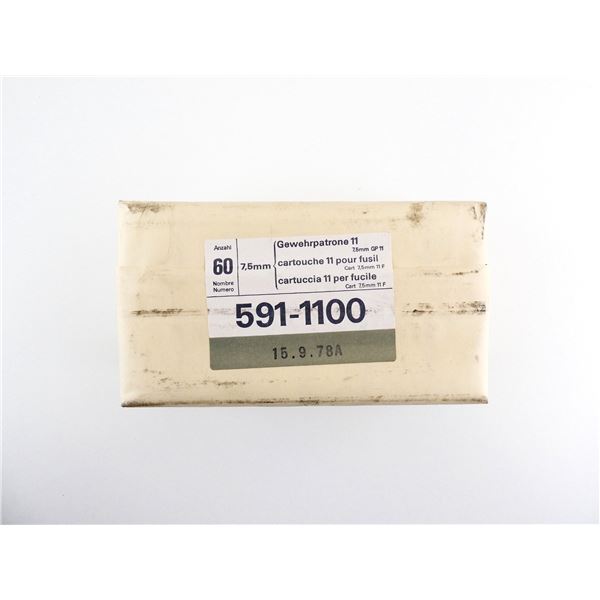 SWISS MILITARY 7.5X55 SWISS AMMO LOT