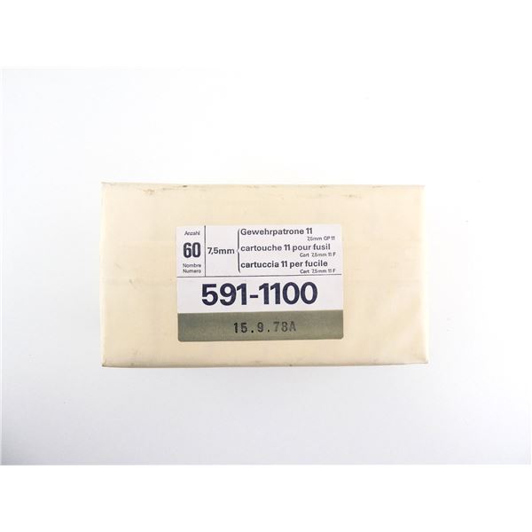 SWISS MILITARY 7.5X55 SWISS AMMO LOT