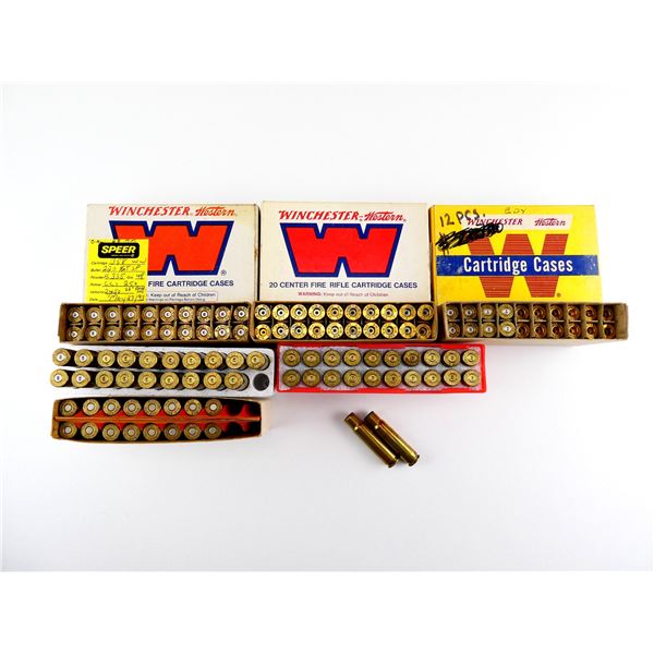 PRIMED / NEW NON-PRIMED AND USED NON-PRIMED .358 WIN BRASS CASES LOT