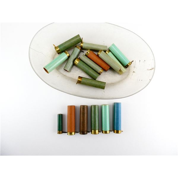 PRIMED COLLECTIBLE ASSORTED 11MM/ 20 GAUGE AND 28 GAUGE PIN FIRE SHOT SHELL HULLS LOT