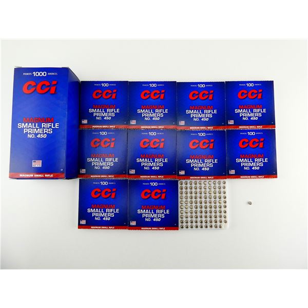 CCI NO. 450 MAGNUM SMALL RIFLE PRIMERS LOT