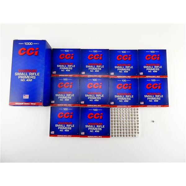CCI NO. 450 MAGNUM SMALL RIFLE PRIMERS LOT