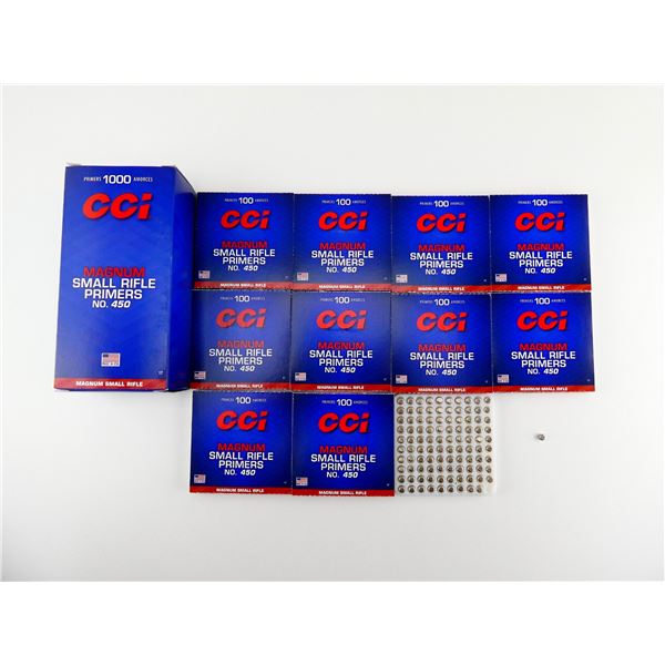 CCI NO. 450 MAGNUM SMALL RIFLE PRIMERS LOT
