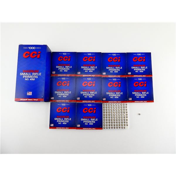 CCI NO. 450 MAGNUM SMALL RIFLE PRIMERS LOT