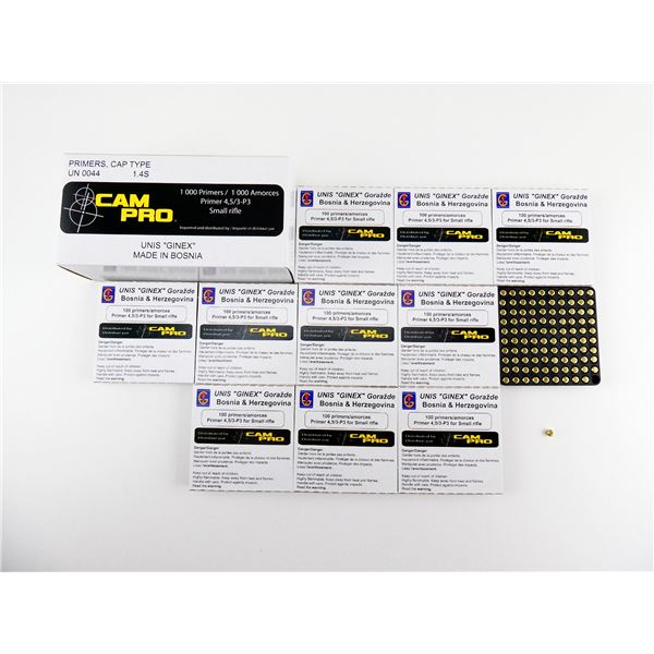 CAM PRO NO 4,5/3-P3 SMALL RIFLE PRIMERS LOT