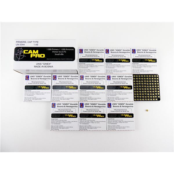 CAM PRO NO 4,5/3-P3 SMALL RIFLE PRIMERS LOT