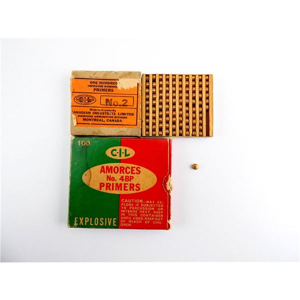 COLLECTIBLE CIL NO.2 PRIMERS AND EMPTY CIL NO. 4BP PRIMERS BOX LOT