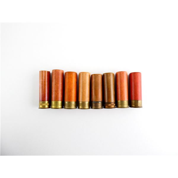 COLLECTIBLE ASSORTED DOMINION 10 GAUGE / 12 GAUGE / 16 GAUGE 2 3/4" SHOT SHELL BLANKS AND PRIMED SHO