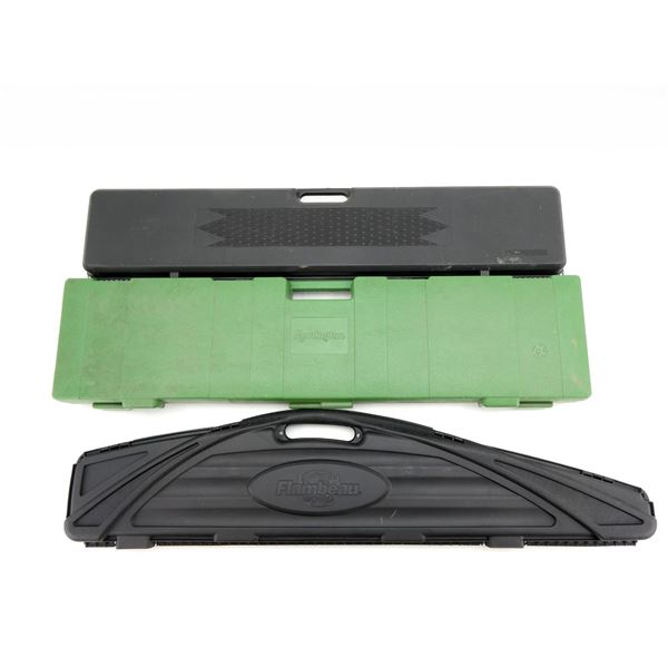 ASSORTED HARD PADDED AND MOLDED NON-PADDED RIFLE CASES LOT