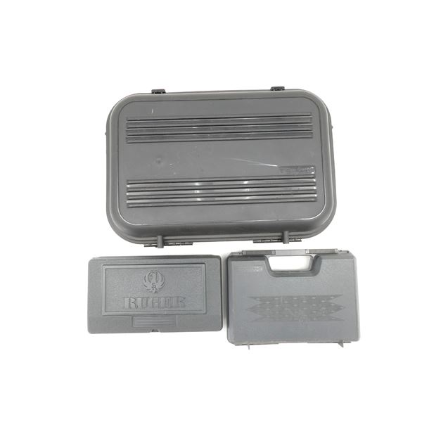 ASSORTED HARD PADDED AND HARD NON-PADDED HANDGUN CASES LOT