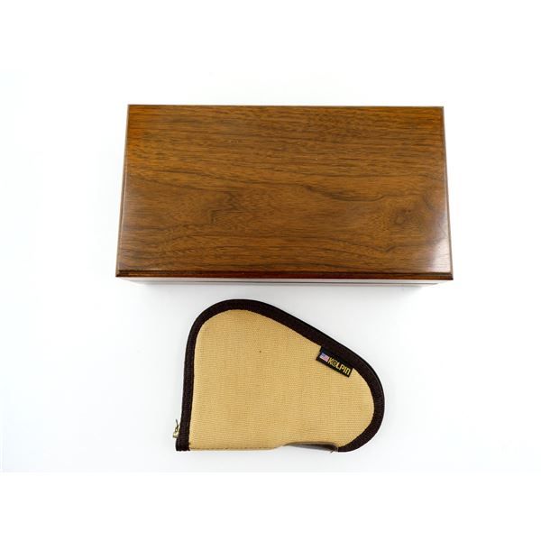 ASSORTED WOODEN PADDED GUN BOX AND SOFT PADDED HANDGUN CASE LOT