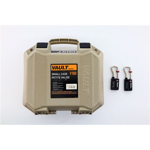 VAULT BY PELICAN SMALL CASE AND COMBINATION LOCK LOT