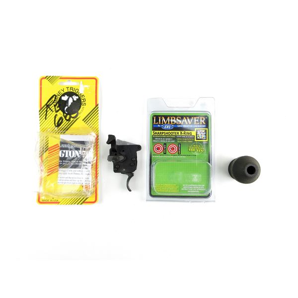 TIMNEY REMINGTON 700 TRIGGER WITH SAFETY AND LIMBSAVER SHARPSHOOTER X-RING LOT