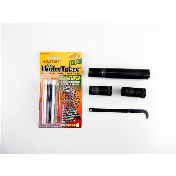 ASSORTED 12 GAUGE CHOKE AND WRENCH LOT