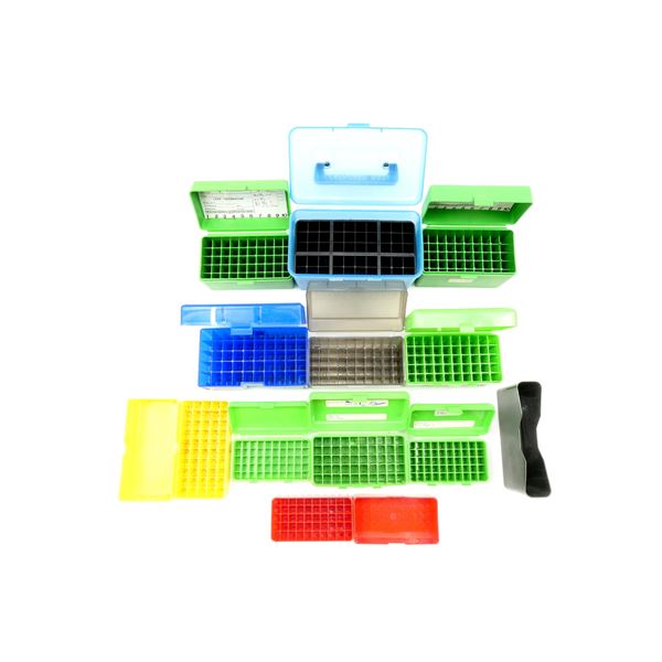 ASSORTED PLASTIC AMMO CONTAINERS LOT