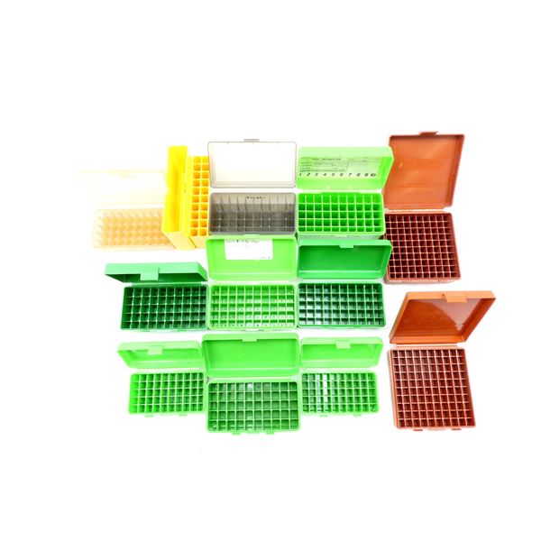 ASSORTED PLASTIC AMMO CONTAINERS LOT