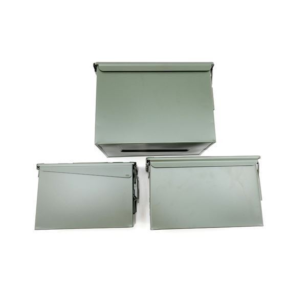 ASSORTED METAL AMMO TINS LOT