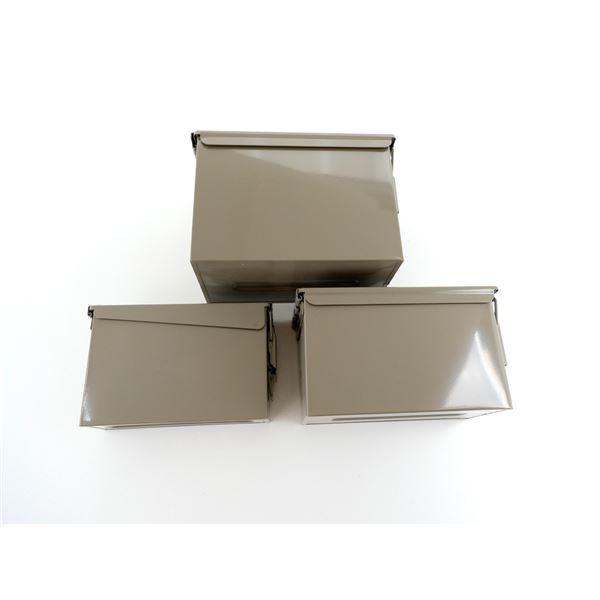 ASSORTED METAL AMMO TINS LOT