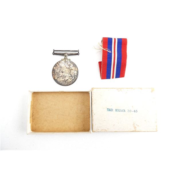 WWII CANADIAN / BRITISH MILITARY 1939-1945 WAR MEDAL