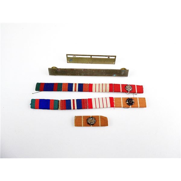 WWII CANADIAN MILITARY RIBBON BARS AND BACKINGS LOT