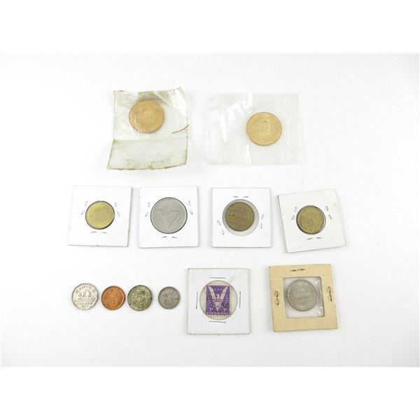ASSORTED CANADIAN / U.S. COINS, TOKENS, ETC. LOT