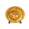 Image 4 : CHINESE GILT COPPER MINISTRY OF WAR DRAGON PLATE WITH BOX