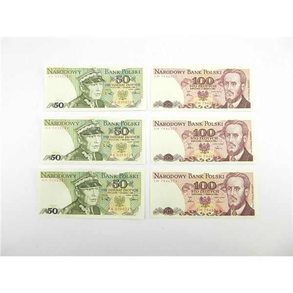 ASSORTED POLISH BANK NOTES LOT