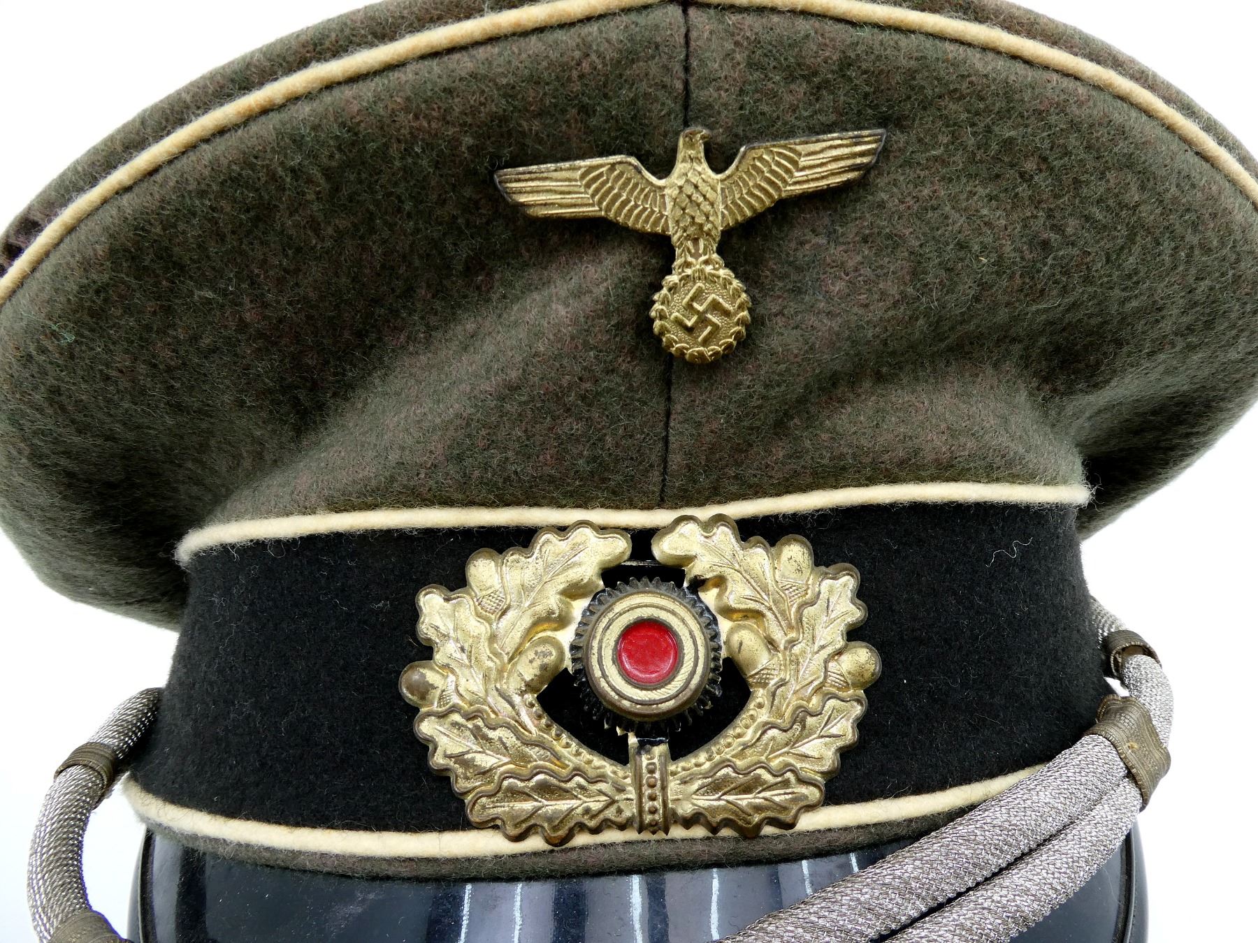 Offiser Cap WWII GERMAN OFFICER'S PEAKED CAP