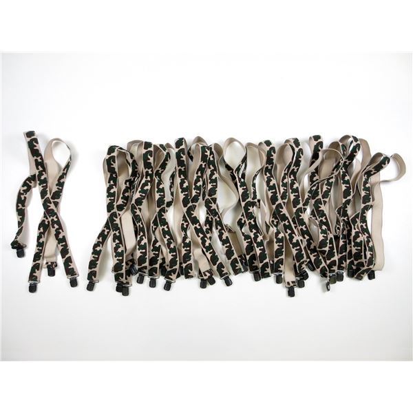 MILITARY STYLE CAMO ELASTIC SUSPENDERS LOT