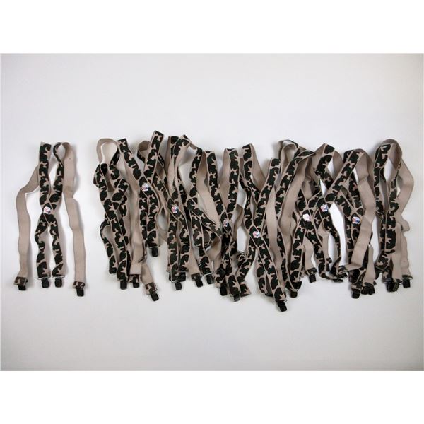 MILITARY STYLE CAMO ELASTIC SUSPENDERS LOT