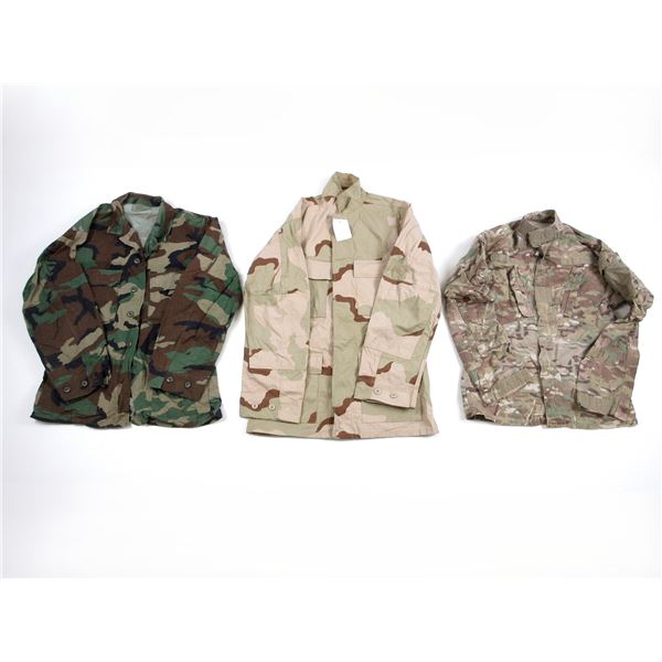U.S. MILITARY CAMO COMBAT COATS LOT